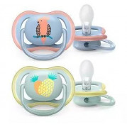 Cumlík Avent SOOTHER Ultra Air 0-6m 2ks/Papagáj&ananás
